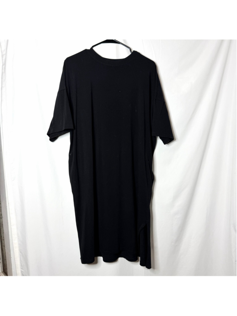 Women's Dressed In lala. Black Frankie T Shirt Oversized Dress Medium